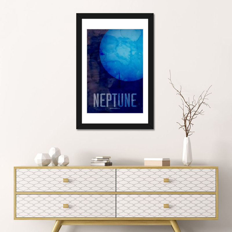 « the planet neptune »-impression sur toile sans cadre Michael Tompsett, H 32 po x l 24 po x P 1 po, Blanc