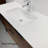 47.24'' Single Bathroom Vanities with White Stone Top, Brown Solid Wood, Fully Assembled