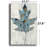 Blue Maple Leaf Collage Canvas Wall Art