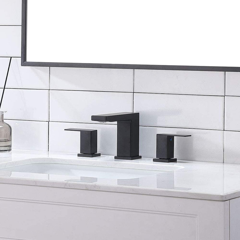 Robinet de lavabo de salle de bain à poignées doubles à 3 trous