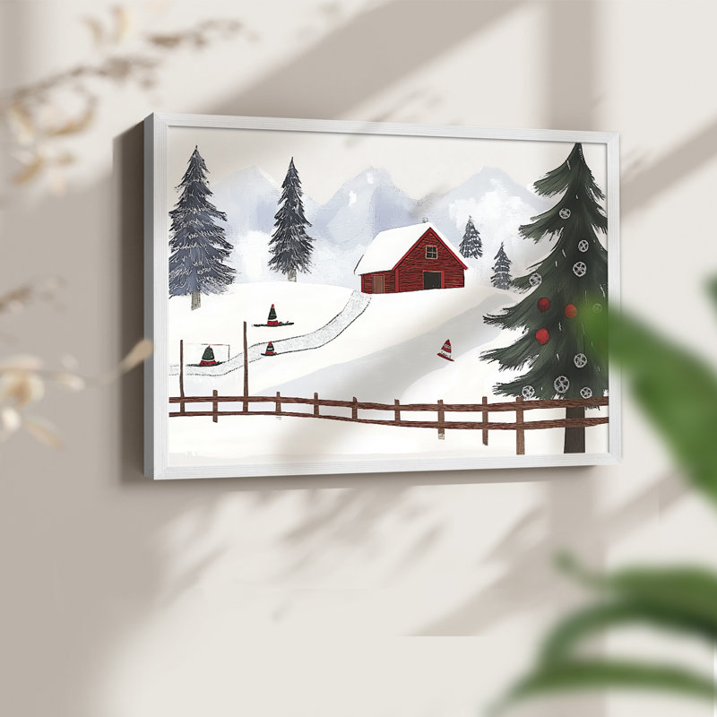 Art de Noël - Dxxvi - reproduction encadrée, H 16 po x l 20 po, Blanc