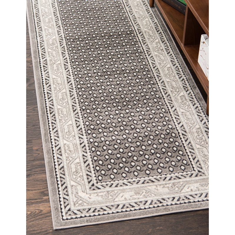 Swinson Geometric Area Rug, Runner 2'9" x 9'10", Gray