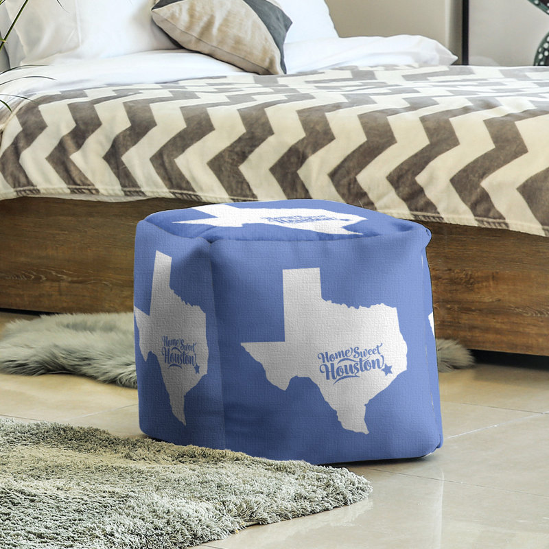 Repose-pieds cube sports houston texas, bleu