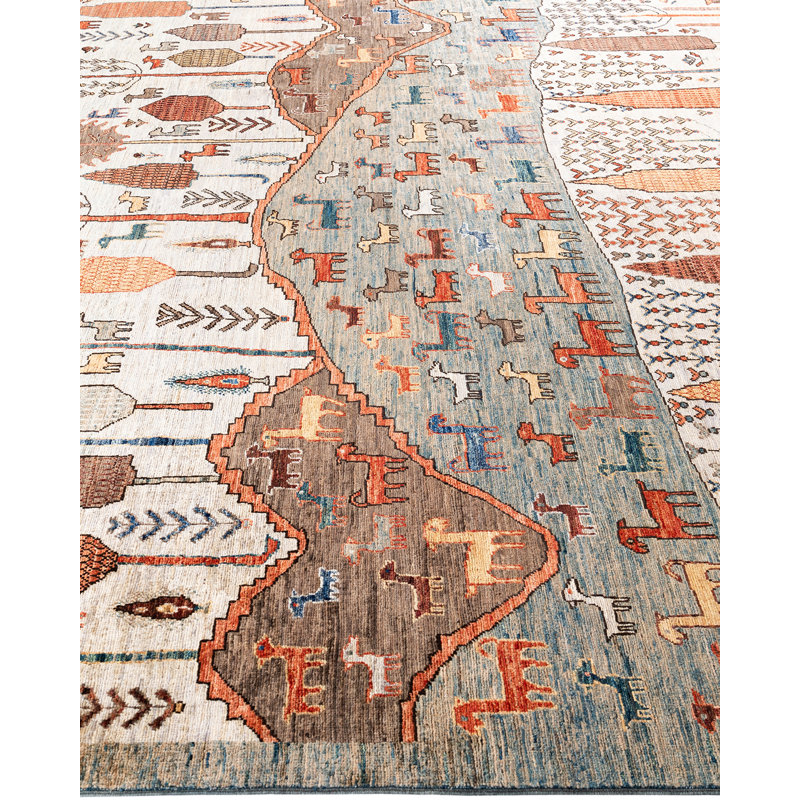Tribal One-of-a-Kind Rectangle 7'10" X 9'7" Hand Knotted Area Rug