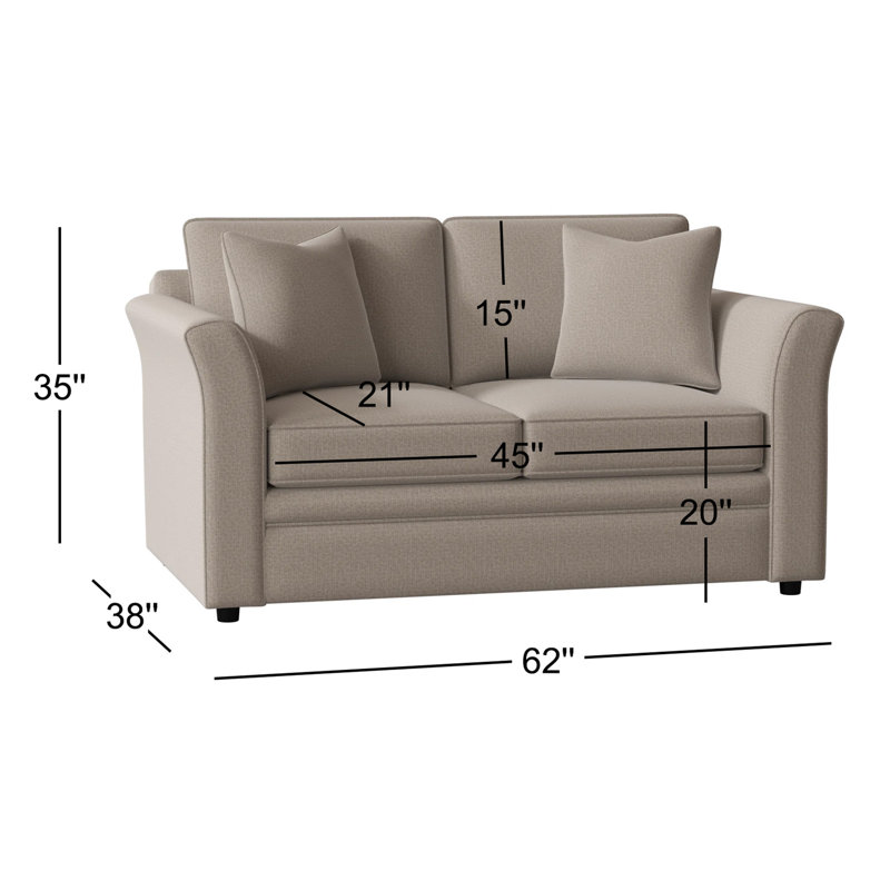 Northfield Upholstered 62'' Sofa, Beige Performance Fabric; 0851-73