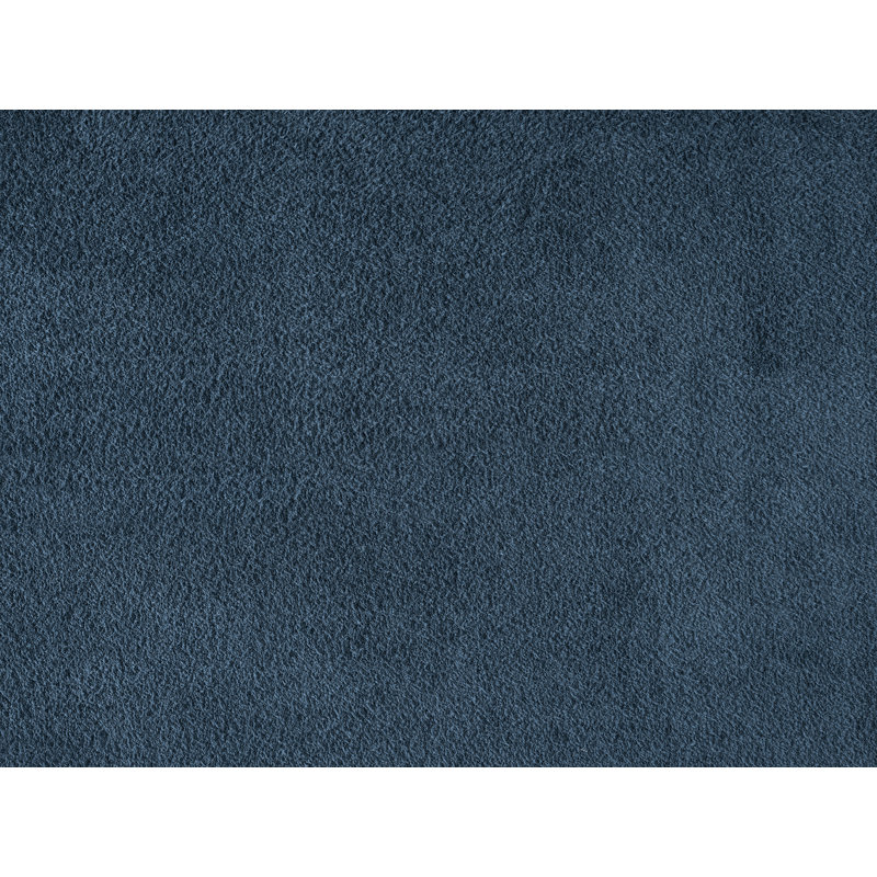 Taeler Washable Modern Living Room Rug Polyester Plain - Anti-Slip Felt Backing Carpet Bedroom-Hallway, Navy, Round 100 cm