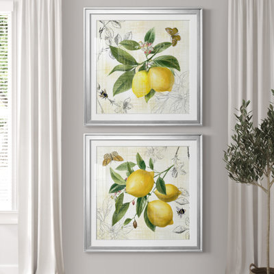 Linen Lemons I - ensemble de 2 impressions