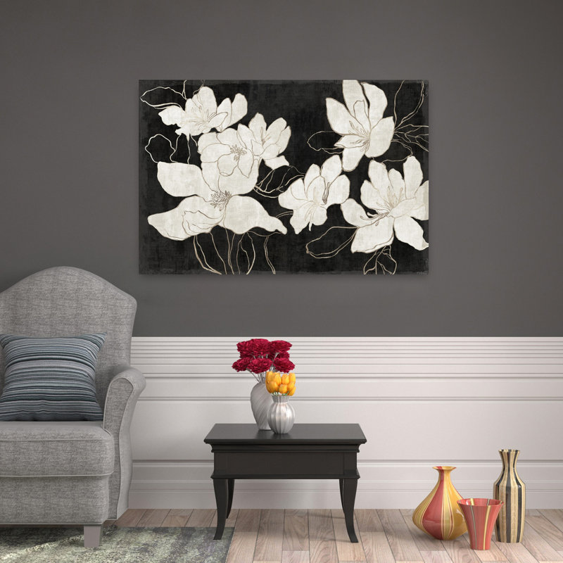 Art floral japonais à la mode, délicat et minimaliste, H 32 po x l 48 po