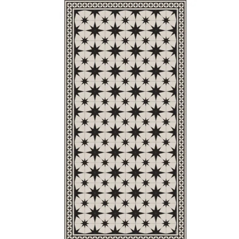 NightSky  Easy to Clean Vinyl Mat, Tapis de couloir 3 pi x 9 pi