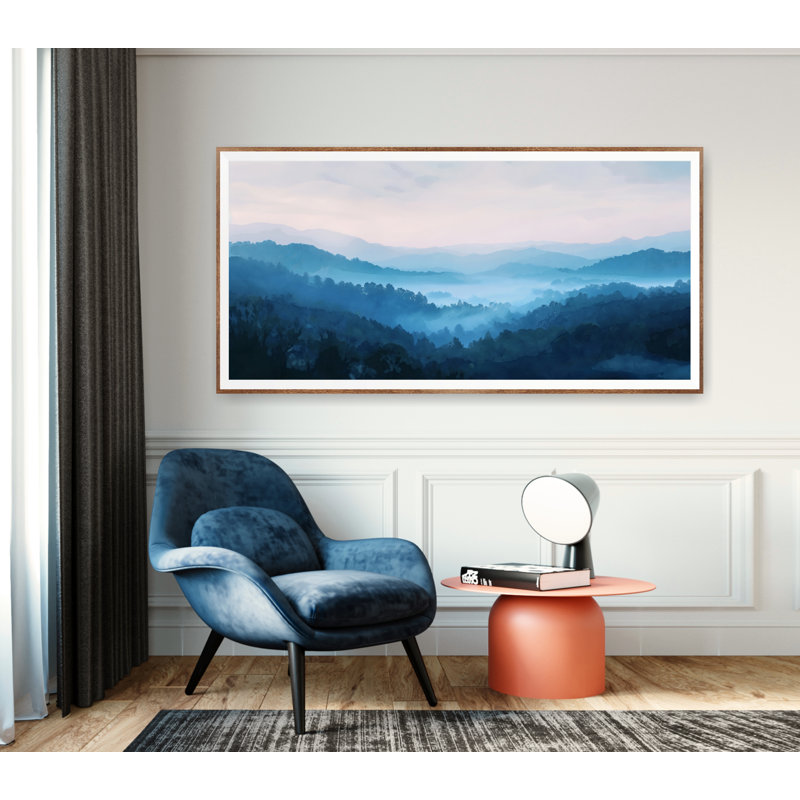 «Blue Ridge Mountains National Park», affiche murale extra large, reproduction de voyage à l'aquarelle, Toile tendue