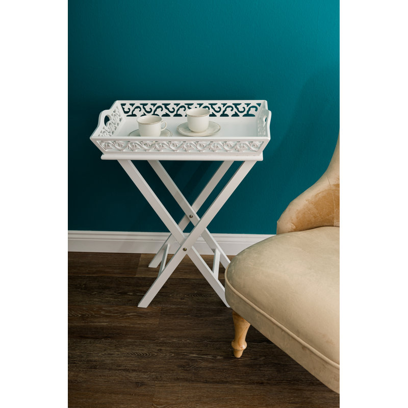Como Tray Top Cross Legs End Table
