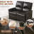 PU Leather Upholstered Manual Reclining Loveseat Sofa-1788874468