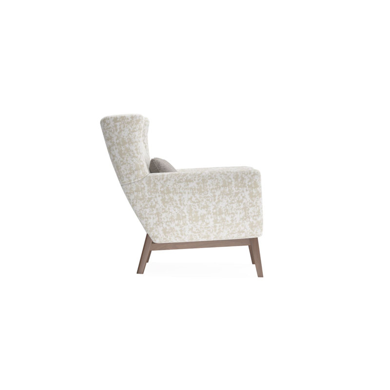 Kristey Upholstered Armchair, Cream Polyester