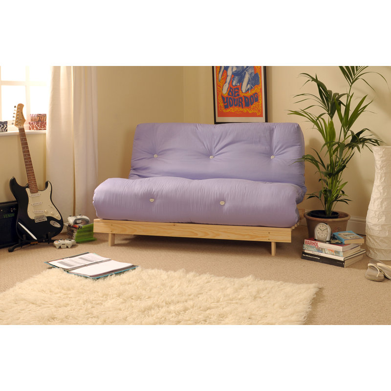 Trishelle Upholstered Convertible Sofa, 76cm H x 135cm W x 78cm D, Lilac