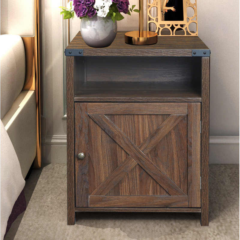 Kostyantyn 18'' W Nightstand, Dark Walnut