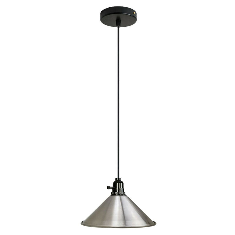 Faris 1 - Light Black Pendant, Satin Nickel