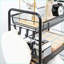 Chariot utilitaire roulant, rangement en métal à 5 niveaux avec paniers en filet amovibles | Noir | Métal