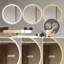 Miroir rond de salle de bain 32 po à DEL avec meuble-lavabo mural, anti-buée, 3 lumières réglables à température de couleur et à intensité variable, miroir de maquillage pour la chambre à coucher et la salle de bain, miroir intelligent pour la d?