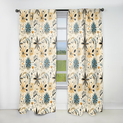 Nomadic Serenity Boho Pattern III - Bohemian Velvet Curtain - Room Darkening - 1 panel