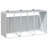 Vidaxl Wheelie Bin Storage For Triple Bins Gray 85"X31.9"X45.3" Steel-110584171