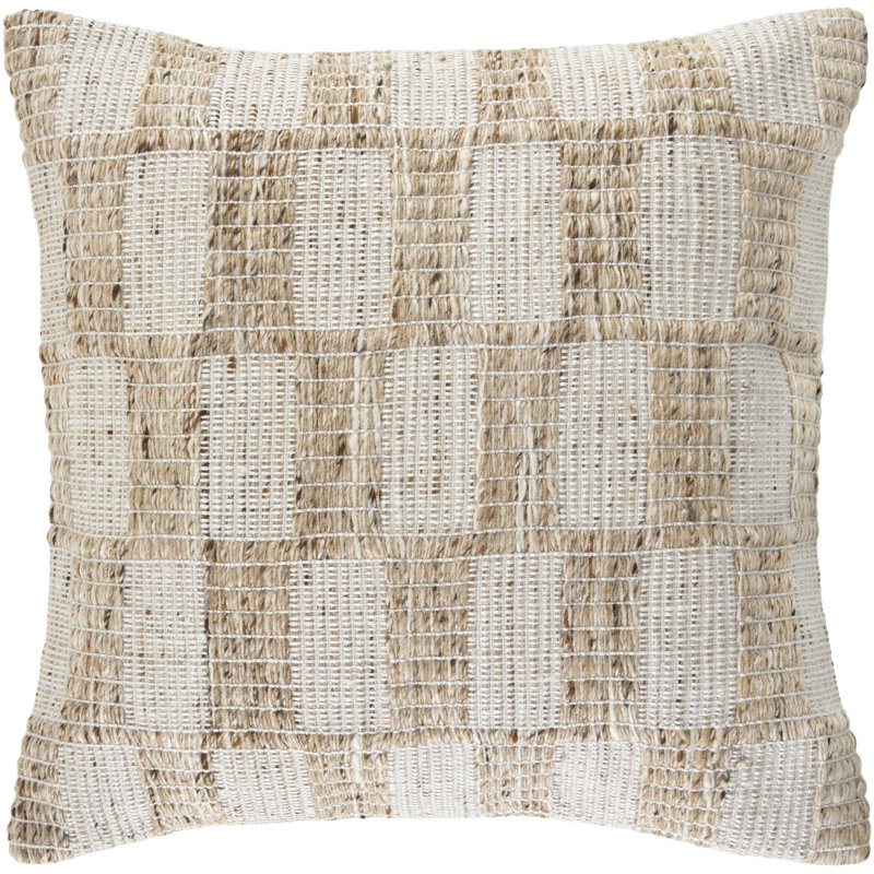 Coussin décoratif intérieur / extérieur Galey Alix x Livabliss Katalina, H 20 po x l 20 po, Tanné, polyester