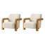 Chaise d'appoint rembourrée avec structure en bois d'hévéa massif Jakira-19840284