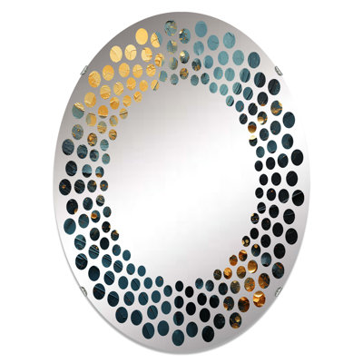 Golden Twilight Spiral - Miroir mural à pois MIR106048 O