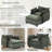 Mercer41 Upholstered 41.7"  Chenille Armchair with Ottoman-758575795
