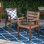 Ensemble de 2 chaises d'extérieur Farmhouse