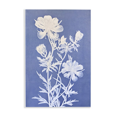 "Cerulean Botanical Pattern", art mural par Petals Prints Design