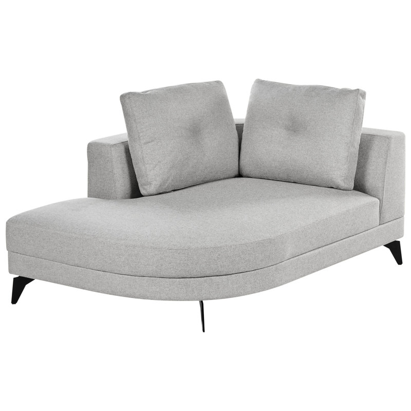 Upholstered Chaise Lounge, Right Hand Facing, Grey