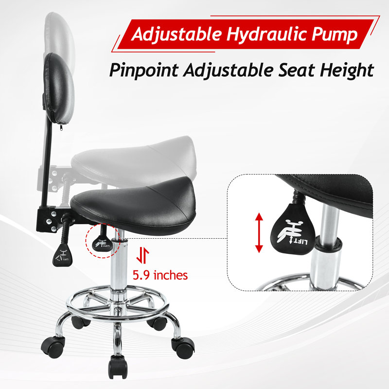 Saddle Stool With Back Support