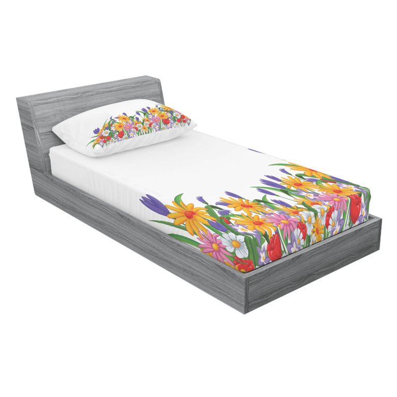 Microfiber Floral Sheet Set