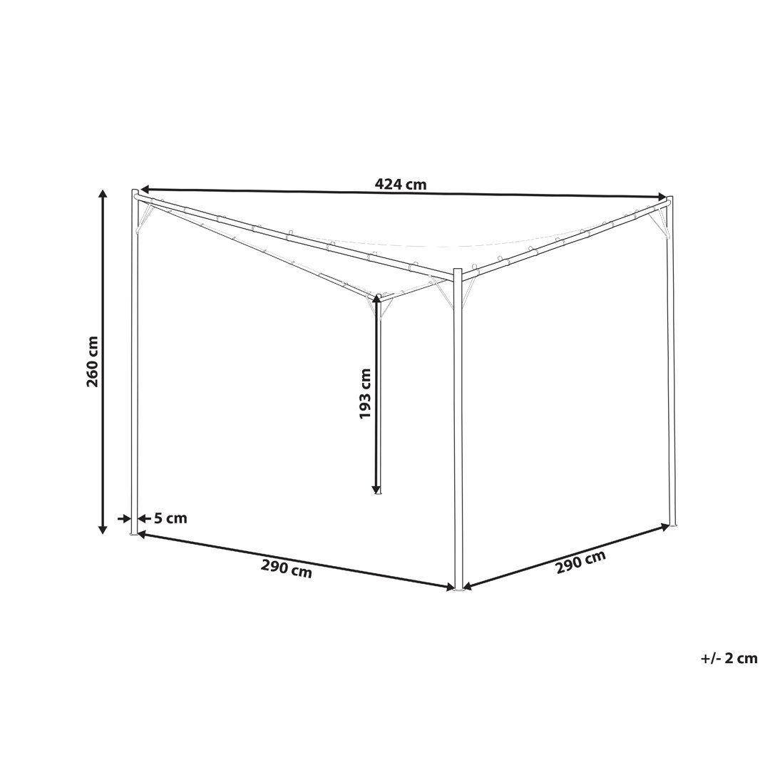 300 cm x 300 cm Pop-Up Pavillon Avellina aus Metall