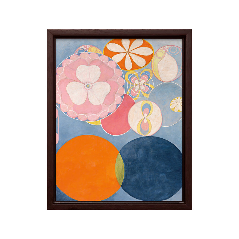 Hilma af Klint - The Ten Larmost - Childness No2, H 16 po x l 20 po, Canevas, Encadrement brun