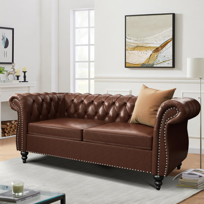 62'' Faux Leather Loveseat