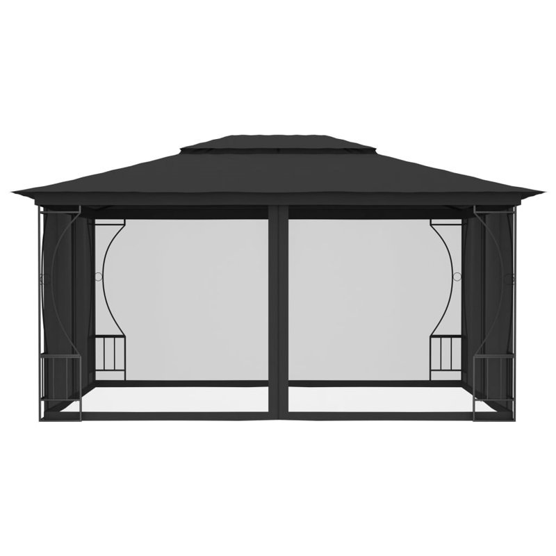 Armelle 4m x 3m Steel Patio Gazebo, Anthracite