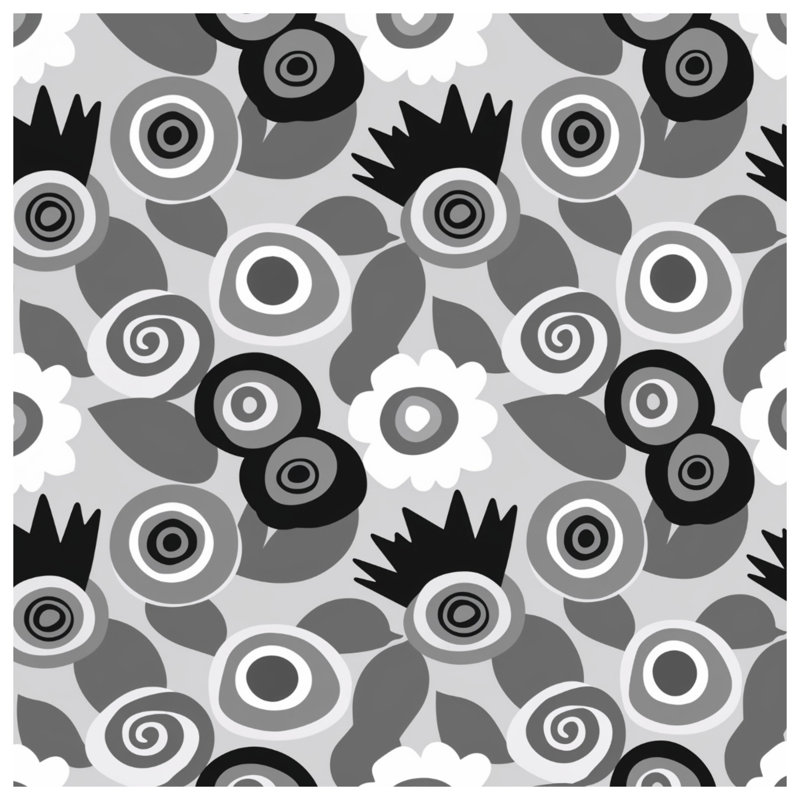 Couvre-lit matelassé à motif floral monochrome, Double