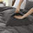 Lyon Charcoal Oversized Cozy 100% Cotton Waffle Washed 3-Piece King/Cal King Comforter Set-114221805-114221807