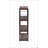 Weathered Oak and Black 3-shelf Bookcase