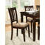 Collection de salle à manger 5 pièces Finish - style transitionnel, table rectangulaire et 4 chaises d'appoint avec sièges rembourrés, capacité de 4 places, mobilier en tissu-1434055563