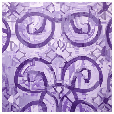 Tapisserie murale géométrique mauve tourbillon