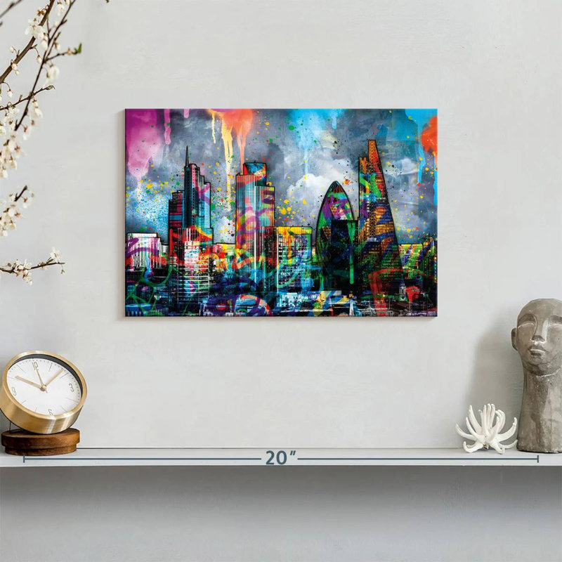 London CBD Paint Splash, H 8 po x l 12 po x P 1 po