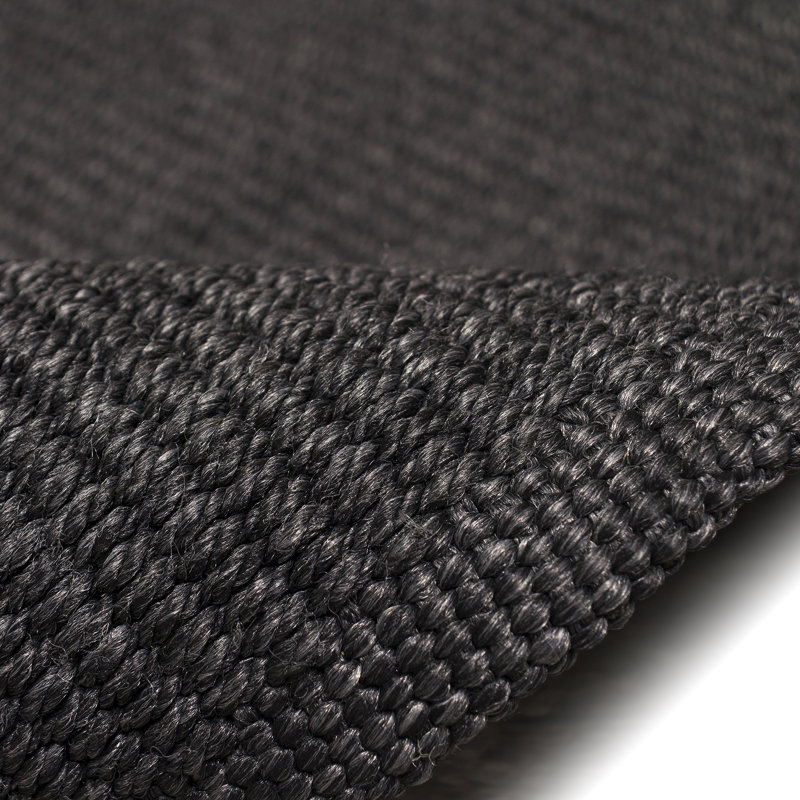 Tapis intérieur / extérieur gris anthracite Hubertusz, Rectangle 7 pi 6 po x 9 pi 6 po
