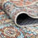 Washable Non-Slip Traditional Area Rug - Orange / Blue Rug for Entryway, Hallway, Bathroom, and Kitchen - Fike