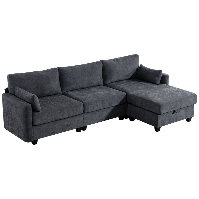 Canapé modulaire Cottle, Gris, H 34,25 po x l 109 po x P 60,23 po