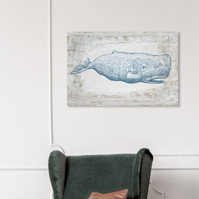 Baleine bleue - impression sur toile tendue