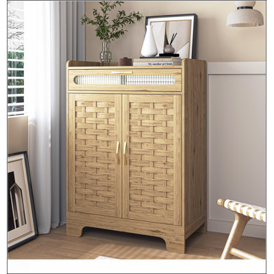 Armoire-bar Modern Farmhouse avec tiroir et tablette réglable, rangement de porte de grange pour la cuisine et la salle à manger