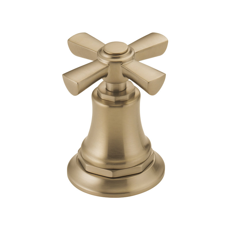 Rook® Widespread Bathroom Faucet with Drain Assembly, 1.2, Cross, Luxe Gold