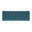 Banc rembourré en tissu capitonné bleu paon-861757630